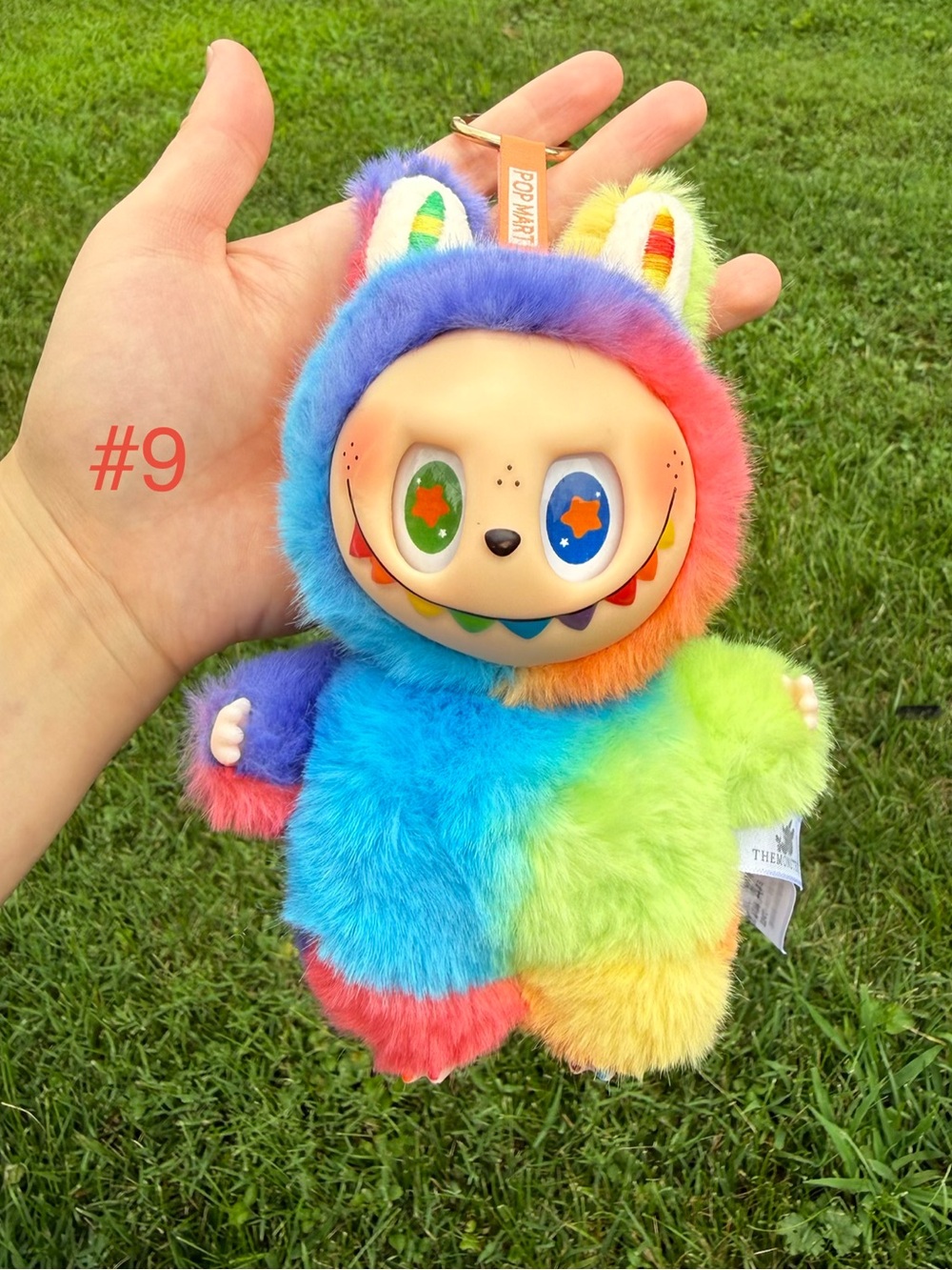 Colorful Rainbow Labubu Toy Plush Monster Keychain-Kids Toy Stuffed Animal Charm